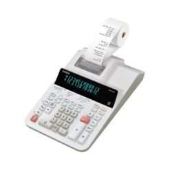 CALCULATRICE A RUBAN 12 CHIFFRES BLANCHE "CASIO" REF: DR-120R-WE-E-DC