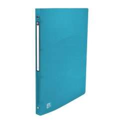 CLASSEUR 04 ANNEAUX OSMOSE A4 DOS 20mm ROND POLYPROPILINE TRANSLUSIDE TURQUOISE "ELBA" REF: 400105146