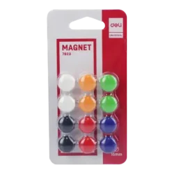 Jeu de 12 Aimants DELI 15mm pour Tableau Blanc